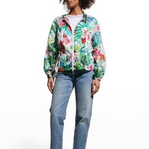 Anatomie August Botanical-Print Jacket w/ Hood Euphoric Floral Size XS